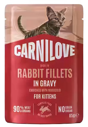 Carnilove Cat Rabbit Kitten – królik w sosie saszetka 85g