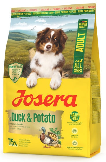 Josera adult duck & potato – bezzbożowa karma z kaczką dla psów o normalnej aktywności 3 kg