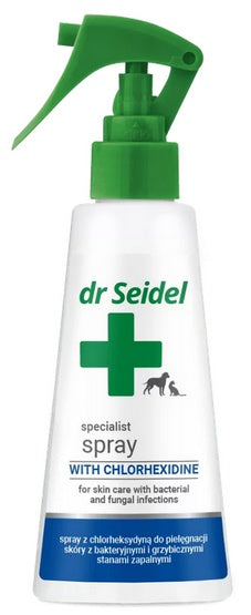 Dr Seidel Spray z chlorheksydyną – do skóry z bakteryjnymi i grzybiczymi stanami zapalnymi 100ml