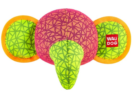 Collar WauDog Fun Słoń 20x14 cm różowy - pluszak z piszczałką i szeleszczącymi elementami - Image 1