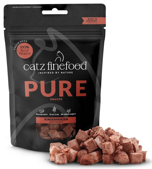Catz Finefood Pure (Purrrrly N.105) serca wołowe 35 g - 100% liofilizowanej wołowiny bez dodatków - Image 1