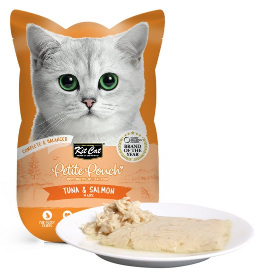 Kit Cat Petite Pouch Tuna & Salmon saszetka 70g – bez zbóż i z tauryną