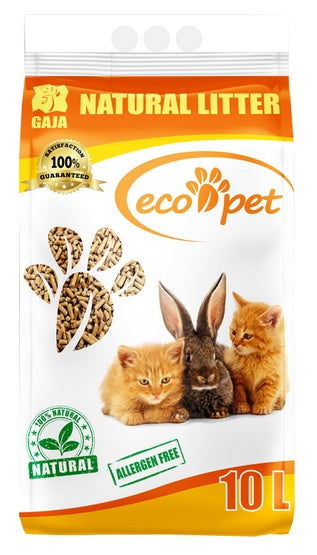 Żwir drewniany Eco-Pet 10L - chłonny granulat o niskim pyle - Image 1