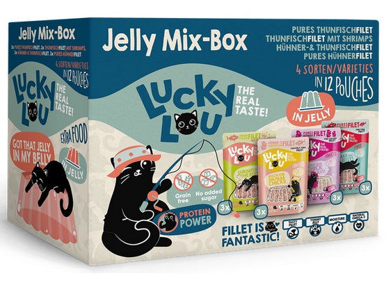 Lucky Lou Extrafood Jelly-Mix-Box multipack 12x70g – 4 smaki w galaretce