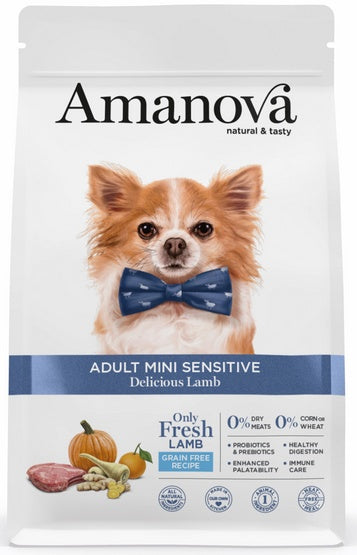 Amanova Dog Adult Mini Sensitive Delicious Lamb - monobiałkowa jagnięcina dla wrażliwych małych psów - Image 1