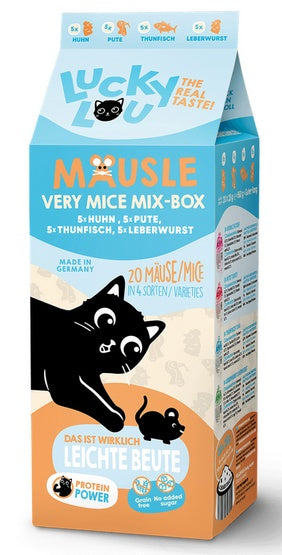 Lucky Lou Mäusle multipack 20 x 28 g - monobiałkowe myszy bez zbóż - Image 1