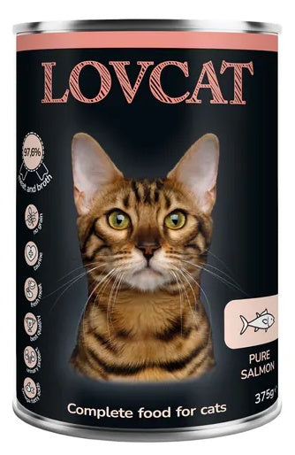 Lovcat Pure Salmon puszka 375 g – 70% łososia bez zbóż