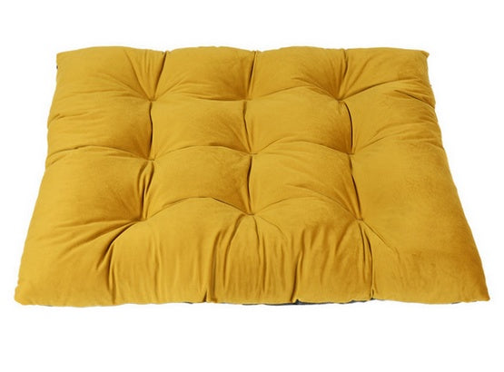 MIMIKO Pets Legowisko Poducha Velvet 100x70cm musztarda - Image 1