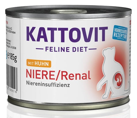 Kattovit Feline Diet Niere/Renal kurczak puszka 185 g – wsparcie nerek i niższy fosfor