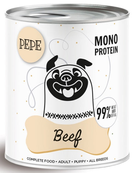 Paka Zwierzaka PEPE Beef (wołowina) puszka 800g - Image 1