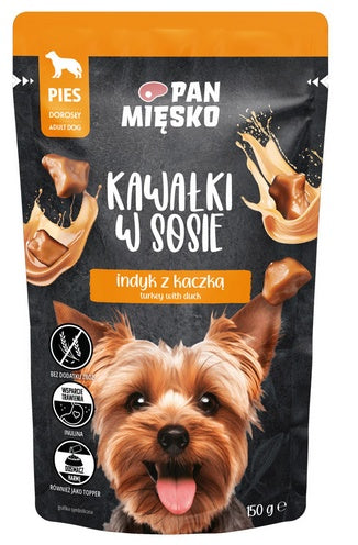 Pan Mięsko karma mokra dla psa indyk z kaczką - kawałki w sosie bez zbóż - Image 1
