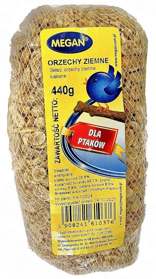 Megan orzechy ziemne łuskane dla ptaków 440 g - szybka energia zimą - Image 1