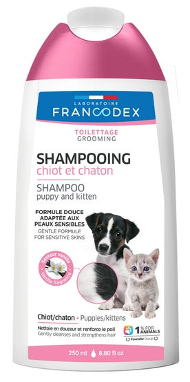 Francodex szampon dla szczeniąt i kociąt 250 ml – neutralne pH dla wrażliwej skóry
