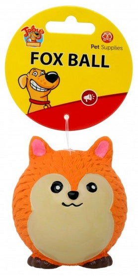Toby's choice fox ball - lateksowa piłeczka z piszczałką w kształcie liska - 8,5 cm - Image 1