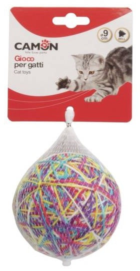 Camon Cat Toy piłeczka z włóczką i dzwonkiem - lekka do turlania i noszenia - Image 1