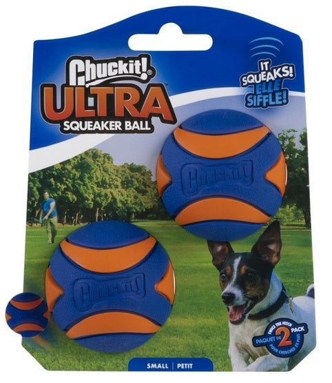 Chuckit! Ultra Squeaker Ball small 2pak - wytrzymała piłka z piszczałką - Image 1