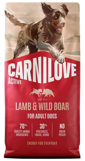 Carnilove Dog Active Lamb & Wild Boar Adult - jagnięcina i dzik 1,5kg - Image 1