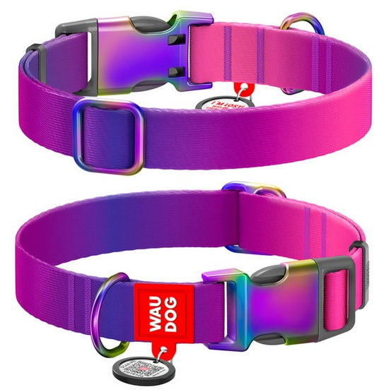 Obroża Collar WauDog Recycled gradient - QR-paszport i materiał R-PET - Image 1