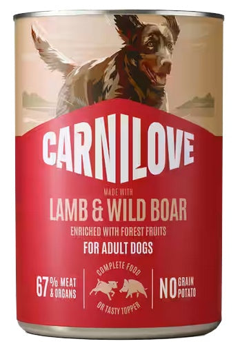 Carnilove Dog Lamb & Wild Boar Adult – jagnię i dzik puszka 400g