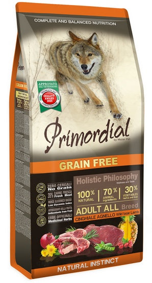 Primordial Dog Grain Free Adult Wild Boar & Lamb – 12kg