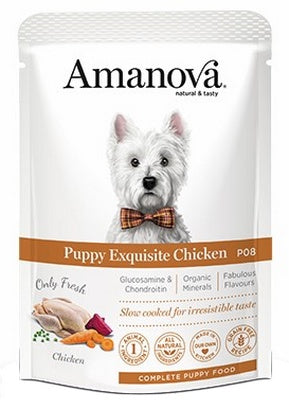Amanova Dog Puppy Exquisite Chicken – kurczak saszetka 300g [P08]