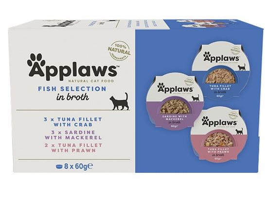 Applaws miseczki dla kota Fish Selection Multi Pack 8x60g - Image 1