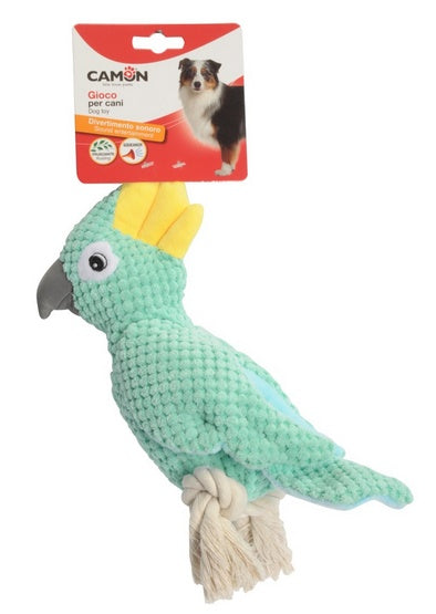 Camon Dog Toy pluszowa papuga - sznurek, piszczałka i szeleszczące wypełnienie - Image 1
