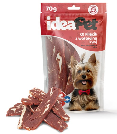 IdeaPet O! Fileciki z wołowiną i rybą 70g - Image 1