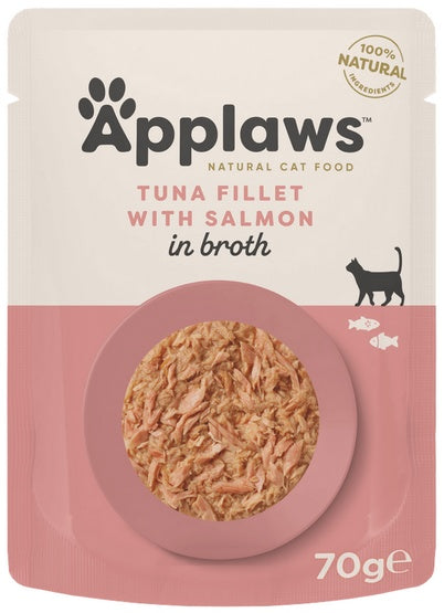 Applaws saszetka dla kota Tuńczyk z Łososiem w rosole 70g - Image 1
