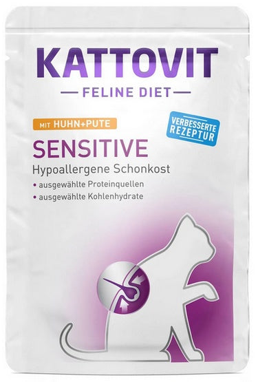Kattovit Feline Diet Sensitive kurczak i indyk saszetka 85g - Image 1