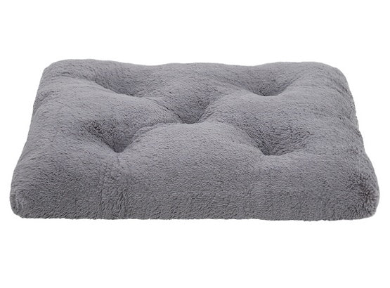 mimiko pets legowisko Shaggy prostokątne XL 85×65 cm szare – antypoślizgowy spód i miękki shaggy