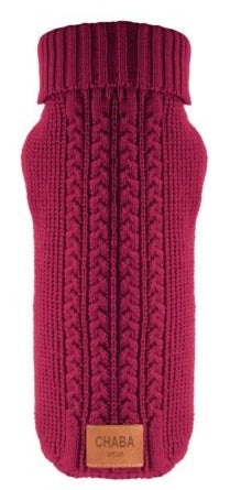 Chaba Golf Wear 2XL bordo – ciepły sweter z wysokim kołnierzem