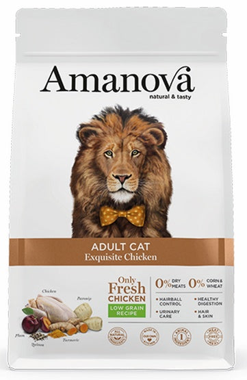 Amanova cat adult exquisite chicken – 71% świeżego kurczaka w monobiałkowej formule