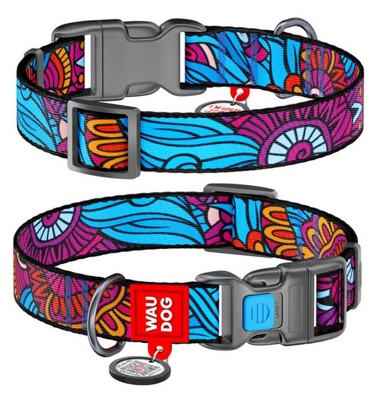 Obroża Collar WAUDOG Nylon LATO 25 mm - QR-paszport i szybkie zapięcie fastex - Image 1