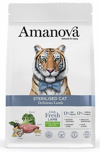 Amanova Cat Sterilised Delicious Lamb – monobiałkowa karma ze świeżą jagnięciną