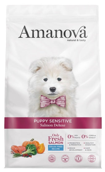Amanova sensitive salmon deluxe puppy – łosoś dla wrażliwych szczeniąt – 2 kg