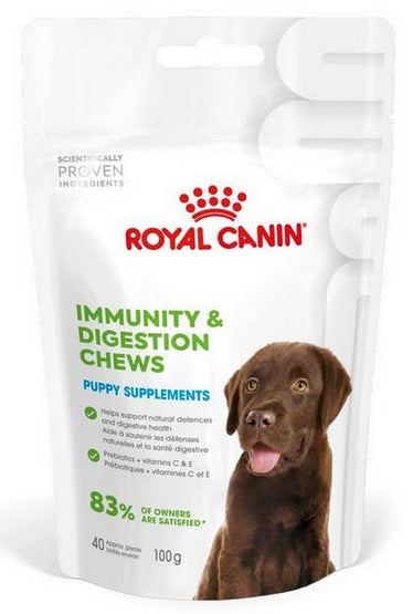 Royal Canin Immunity & Digestion Chews Puppy Supplements 100g - wsparcie odporności i trawienia w jednym gryzaku - Image 1