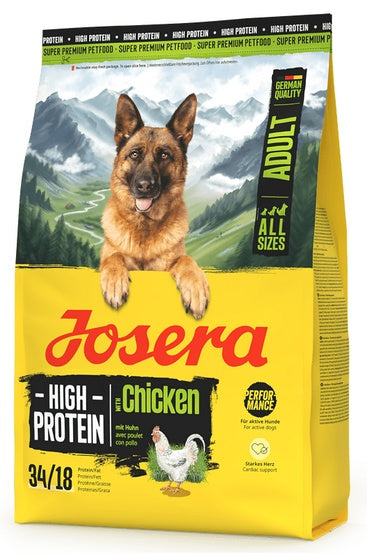 Josera high protein adult chicken – wysokobiałkowa energia dla bardzo aktywnych psów 3 kg