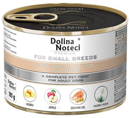 Dolina Noteci Premium Pies Mały Gęś, ziemniaki i jabłko puszka 185g - Image 1