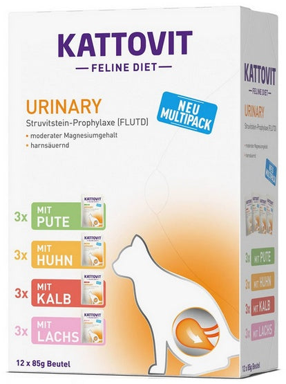 Kattovit Feline Diet Urinary Multipack saszetki 12x85g – wsparcie pęcherza i profilaktyka struwitów