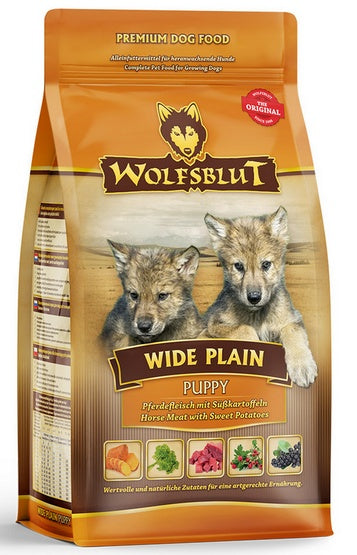 Wolfsblut Wide Plain Puppy 500 g – sucha karma dla szczeniąt z koniną, bez zbóż i glutenu - Image 1