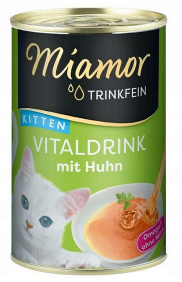 Miamor Vitaldrink Kitten z kurczakiem puszka 135 g - wspiera nawodnienie kociąt - Image 1