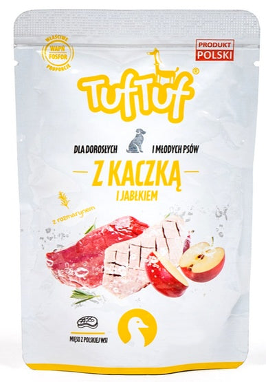 TUF TUF kaczka z jabłkiem dla psa saszetka 500g – delikatna mielonka na co dzień