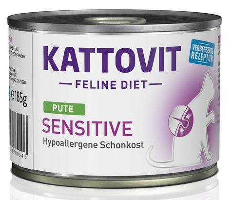 Kattovit Feline Diet Sensitive indyk puszka 185 g – monobiałkowa dieta eliminacyjna bez zbóż