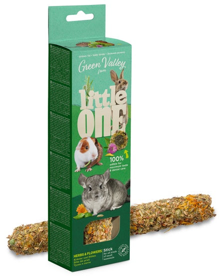 Little One Zielona Dolina bezzbożowy baton z kwiatami 160g – w 100% jadalny pręt z traw łąkowych