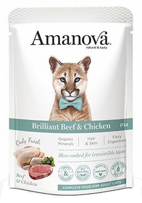 Amanova Cat Brilliant Beef & Chicken – wołowina i kurczak saszetka 85g [P14]