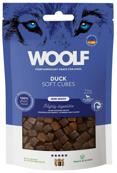 Woolf Soft Cubes Monoprotein Duck 100g - Image 2