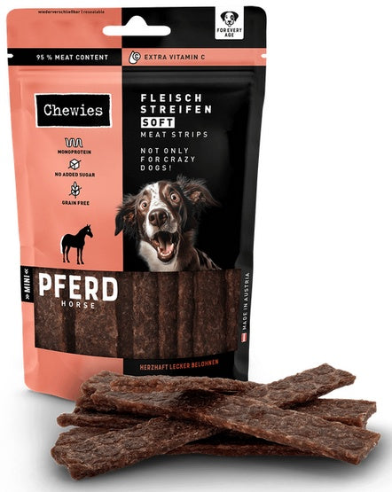 Chewies Meat Strips Soft Mini Konina 70g - Image 1