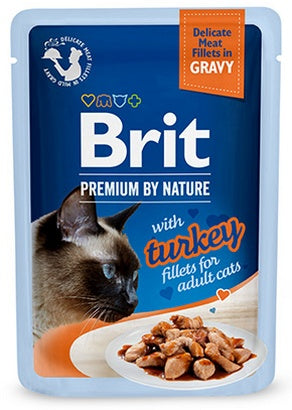 Brit Premium Cat Fillets with Turkey sos saszetka 85g – filety w aromatycznym sosie