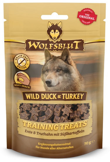 Wolfsblut Dog Training Treats Wild Duck & Turkey 70g - Image 1